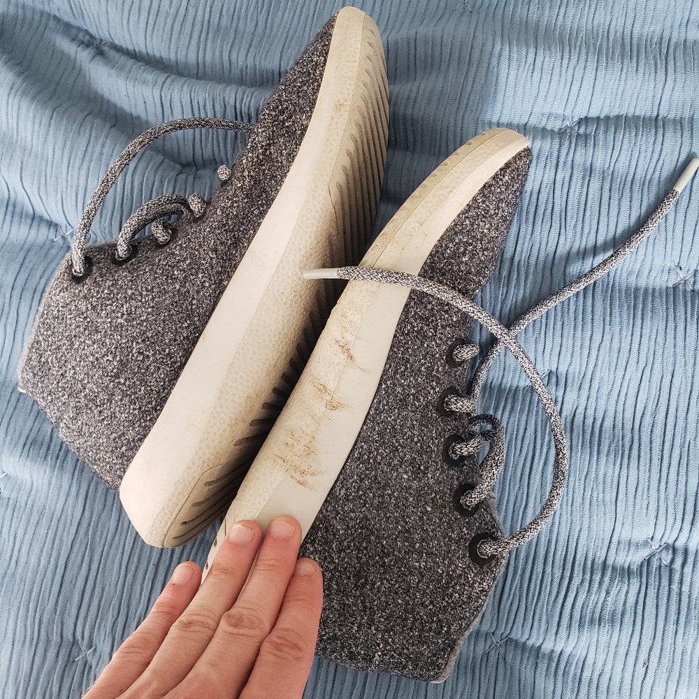 Allbirds WRU Wool Runner Up Mizzles Gray Athletic High Top Shoes Mens Size 10